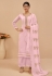 Georgette palazzo suit in Pink colour 2046C