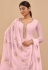Georgette palazzo suit in Pink colour 2046C
