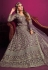 Net embroidered long Anarkali suit in Light purple colour 5303