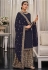 Georgette palazzo suit in Navy blue colour 1448E