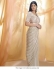 Bollywood Model Off white georgette sequins saree