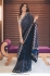 Bollywood Model Navy blue georgette party wear saree