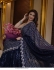 Bollywood Model Navy blue georgette party wear saree