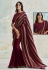 Satin silk Saree with blouse in Maroon colour 22403