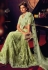 Net Saree with blouse in Pista green colour 6707