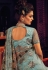 Net Saree with blouse in Sky blue colour 6711