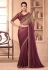 Silk half n half Saree in Wine colour 1103