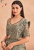 Silk designer Saree with blouse in Grey colour 7301