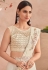 Silk designer lehenga Saree in Cream colour 7306