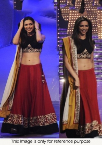 deepika padukone red lehenga