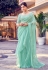 Organza Saree with blouse in Sea green colour 48003