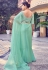 Organza Saree with blouse in Sea green colour 48003