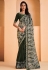 Satin crepe Saree with blouse in Camo green colour 22905