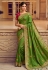 Silk Saree with blouse in Green colour 4110