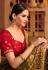 Silk Saree with blouse in Mehndi colour 4111
