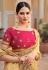Organza Saree with blouse in Yellow colour 4114