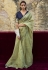 Organza Saree with blouse in Pista green colour 2091