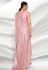 Georgette Saree with blouse in Pink colour 3880
