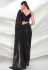 Georgette sequence Saree in Black colour 3945