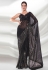 Georgette sequence Saree in Black colour 3945