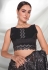 Georgette Saree with blouse in Black colour 3946