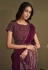 Silk Saree with blouse in Purple colour 23015