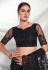 Soft net Saree with blouse in Black colour 5227