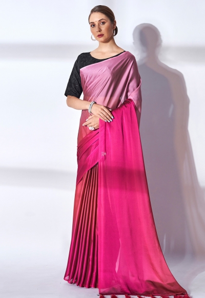 Silk half n half Saree in Pink colour 5224