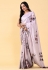 Satin silk Saree with blouse in Cream colour 205