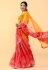 Cotton half n half Saree in Orange colour 401