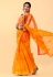 Cotton half n half Saree in Orange colour 403