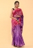 Cotton half n half Saree in Purple colour 405