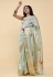 Cotton Saree with blouse in Pista green colour 506