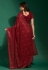 Georgette Saree with blouse in Maroon colour 8028