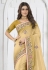 Silk Saree with blouse in Yellow colour 6907