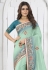 Silk Saree with blouse in Sea green colour 6906