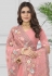 Net Saree with blouse in Pink colour 6897