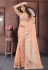 Net Saree with blouse in Peach colour 6894