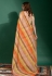 Chiffon Saree with blouse in Yellow colour 2011