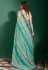 Chiffon Saree with blouse in Sky blue colour 2013