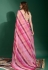 Chiffon Saree with blouse in Pink colour 2014