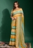 Chiffon Saree with blouse in Orange colour 2012