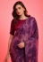 Chiffon Saree with blouse in Purple colour 6017