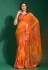 Chiffon light weight Saree in Orange colour 224