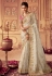 Chinon Saree with blouse in Cream colour 8004