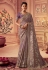 Chinon Saree with blouse in Light purple colour 8008