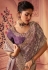 Chinon Saree with blouse in Light purple colour 8008