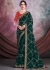 Net Organza Saree with blouse in Green color