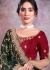 Net Organza Saree with blouse in Green color