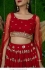 Bollywood Model Red Net bridal lehenga choli